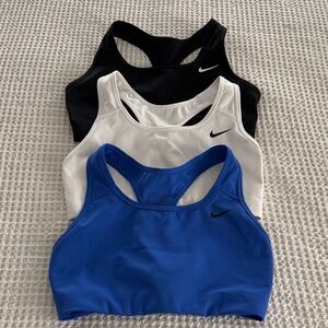 3-Pack Nike Women's Dri-Fit Sports Bras - Black, White, Blue